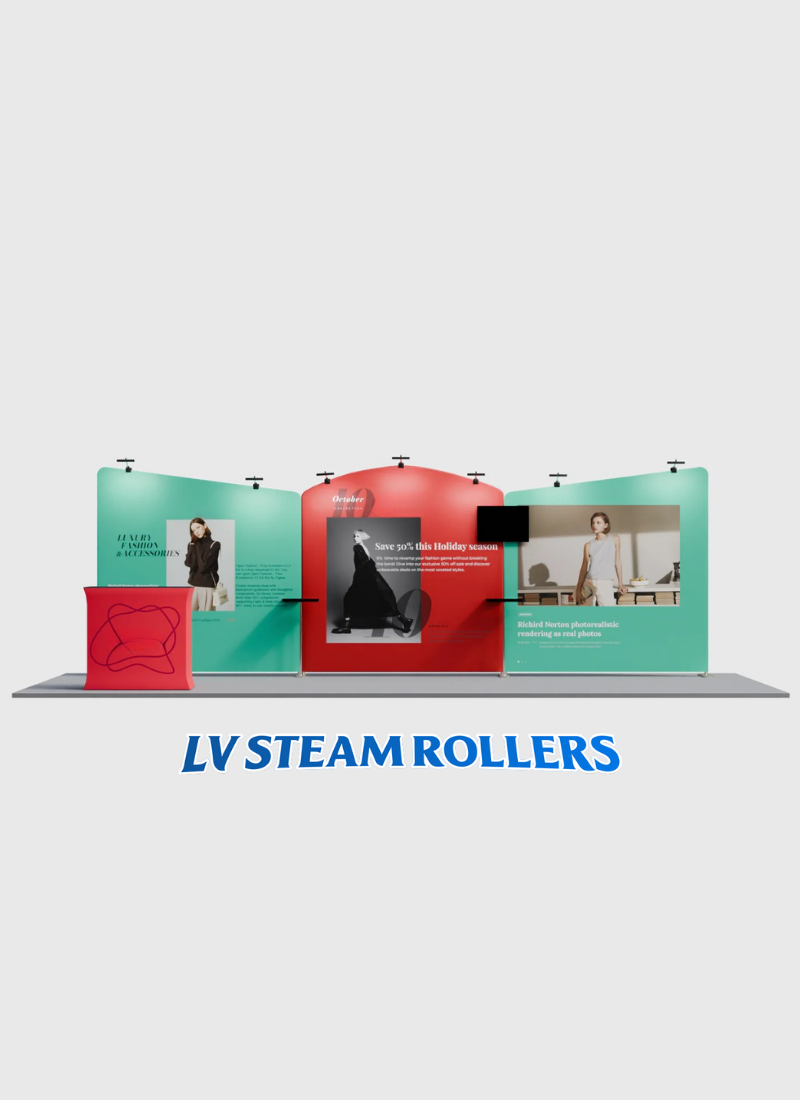 10x20 Round Top with Inclined Straight Exhibition Kit