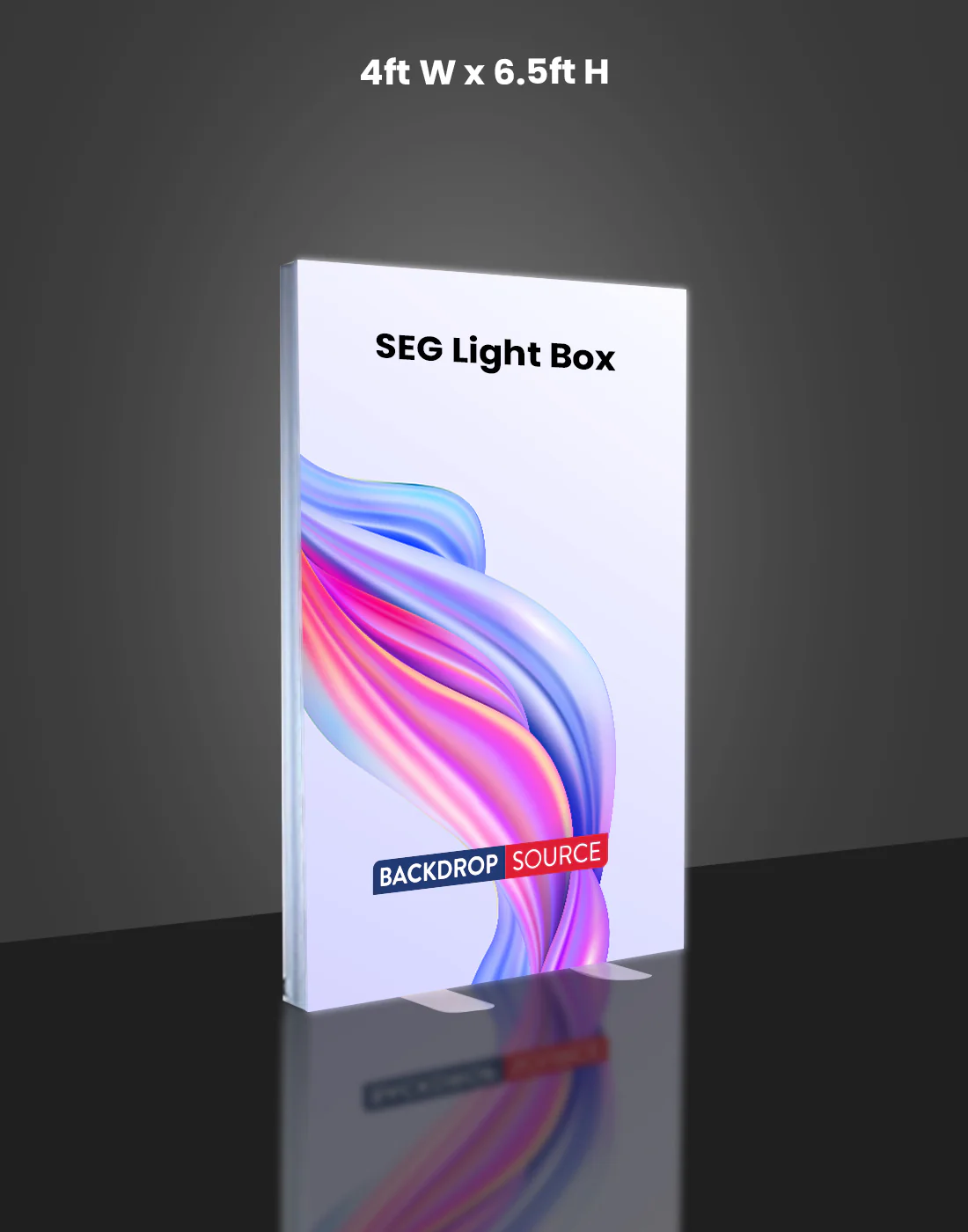 SEG Frameless Fabric LED Light Box Display - 4ft W x 6.5ft H