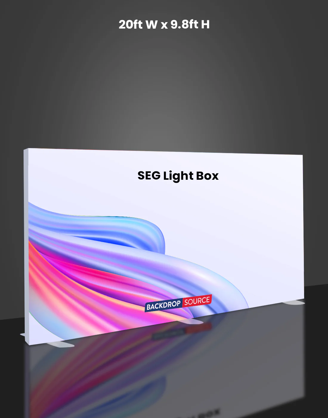SEG Frameless Fabric LED Light Box Display - 20ft W