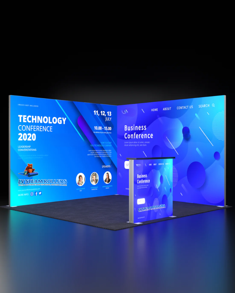 10ft SEG Modular Lightbox Display for Tradeshows - Model 4