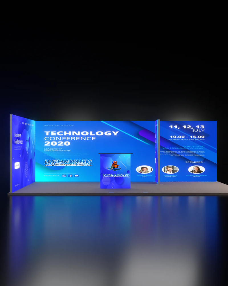 20ft SEG Modular Lightbox Display for Tradeshows - Model 5