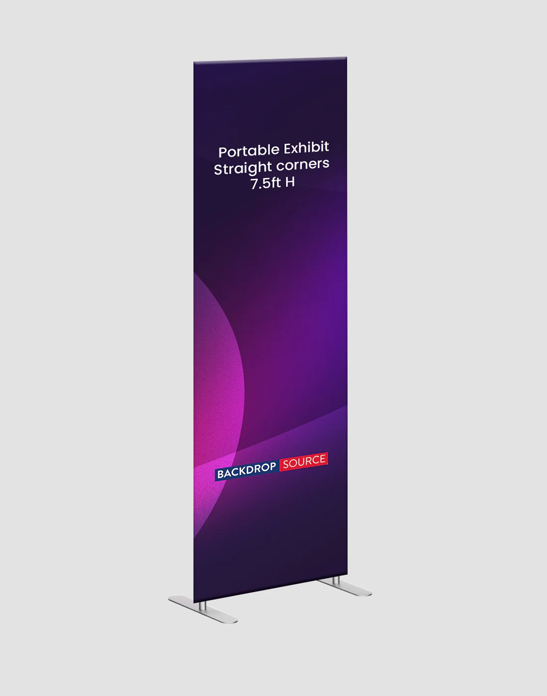 Portable Exhibit Display with Straight Corners