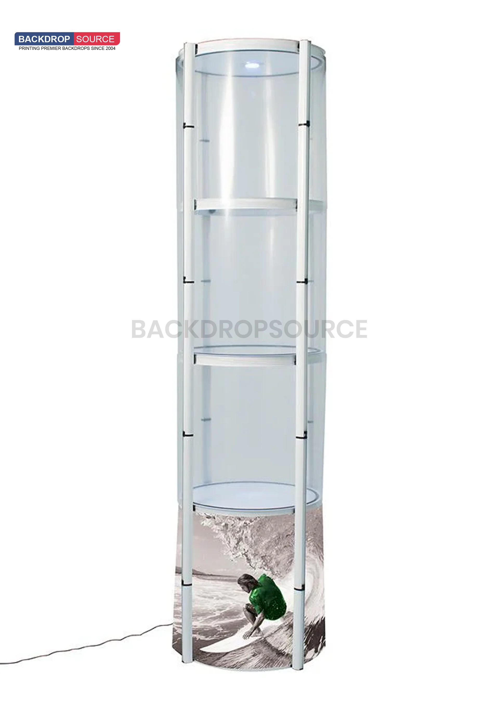 Exhibition Display Showcase with 5-Layer Shelves