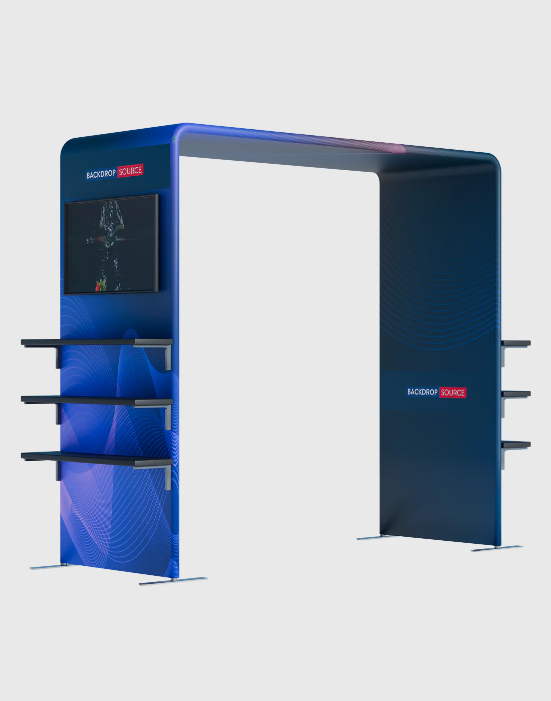 Square Arch Display with Shelf & TV Rack 2